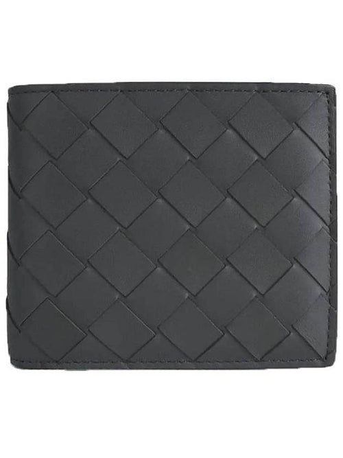 Bottega Veneta Intrecciato Bifold Half Wallet Graphite