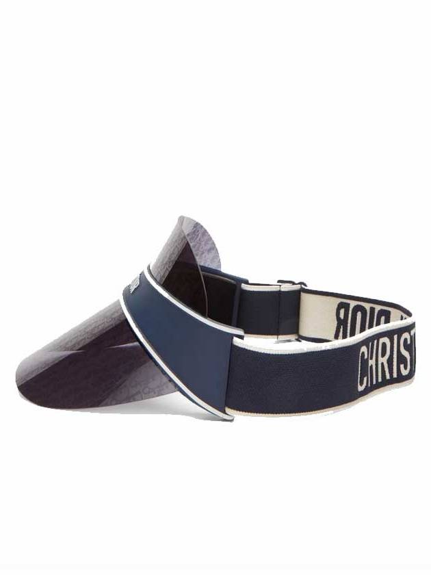 Logo Club V1U Oblique Visor Hat Blue Dior
