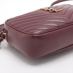 Saint Laurent Lounge Camera Leather Shoulder Bag Bordeaux 520534
