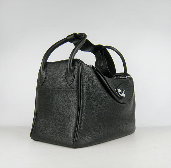 Hermes Lindy 34cm handbag 6208 black Silver