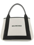 Balenciaga Cabas Logo Canvas Small Tote Bag Black
