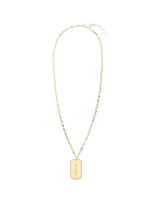 Chain Logo Necklaces Gold Dior
