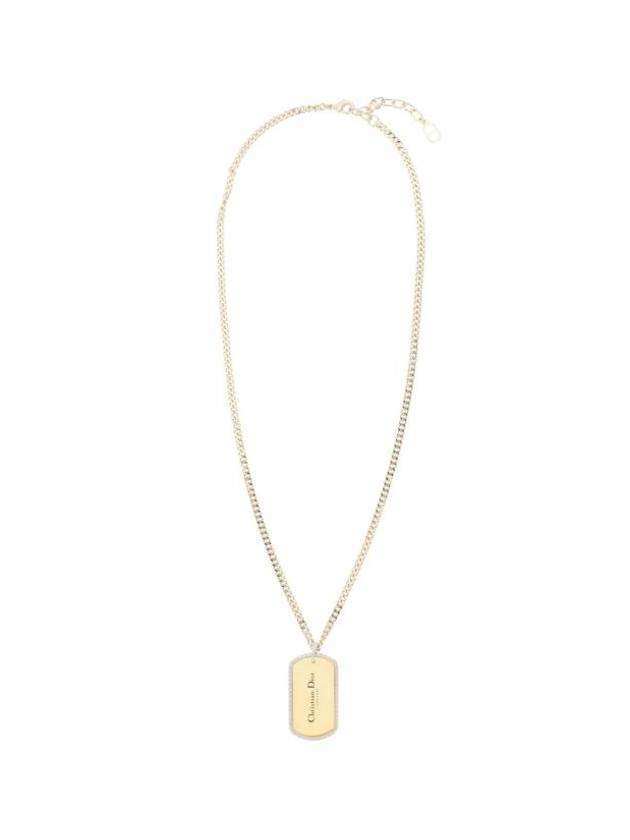 Chain Logo Necklaces Gold Dior