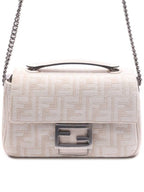 Fendi Baguette Chain Medium Shoulder Bag White