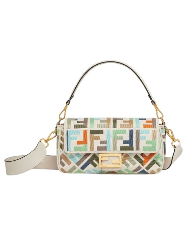 Fendi Baguette Canvas Shoulder Bag