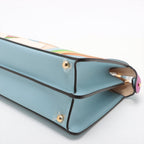 Fendi Peekaboo ICEU Small Leather 2WAY Handbag Blue 8BN327