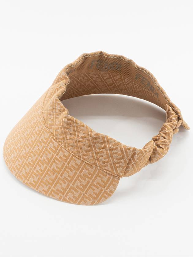 Fendi Denim Effect Caramel Visor Brown