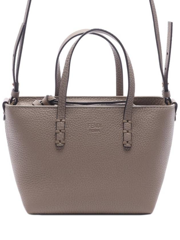Fendi Selleria Mini Tote Bag Dove Grey