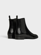 CELINE Drugstore Shiny Calfskin Chelsea Boots Black