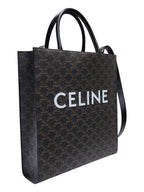 CELINE Celine 194432CIM 38OG Triope Canvas Medium Vertical Cabas Bag
