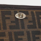 Fendi Zucca Canvas And Leather Ff Zip Around Wallet
