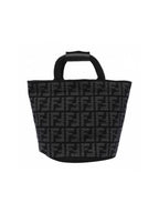 Fendi FF Cashmere Shopping Bag Black