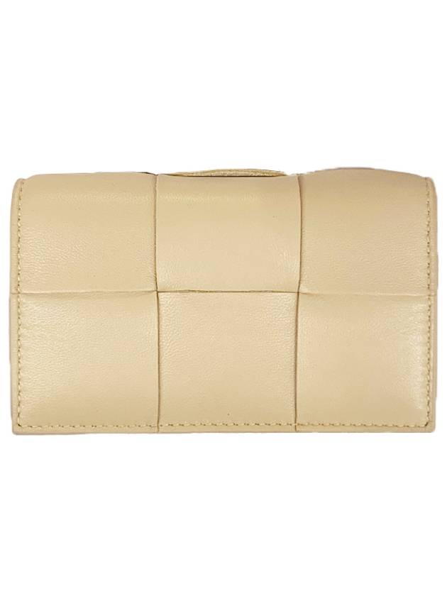 Bottega Veneta Intrecciato Flap Card Wallet Porridge
