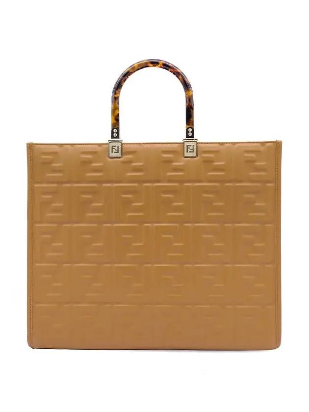 Fendi Sunshine FF Logo Medium Tote Bag Brown