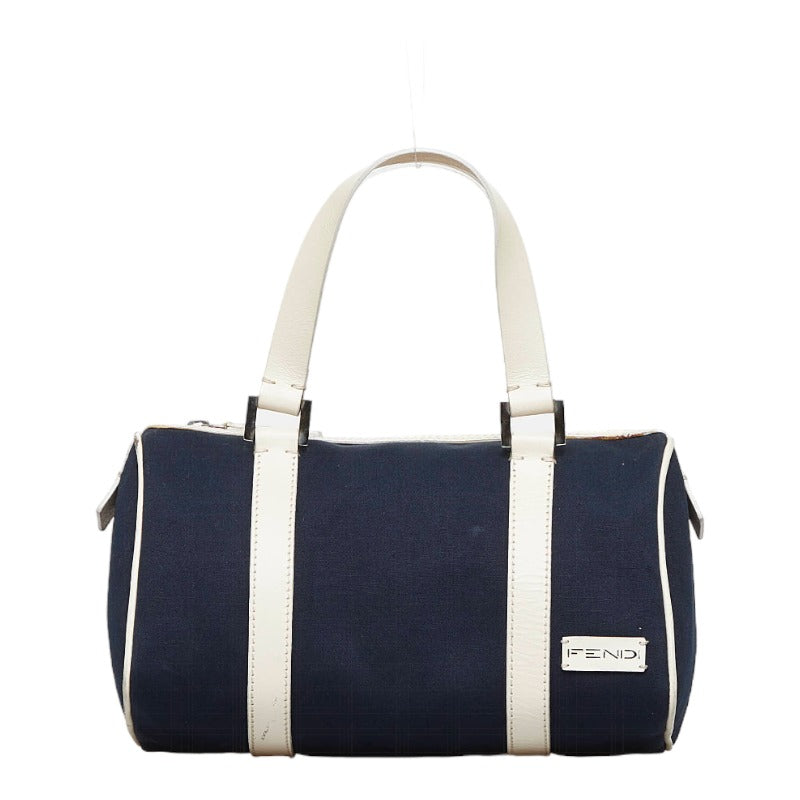 Fendi Fendi Handbags Linen/Laser Navi White Ladies Navi