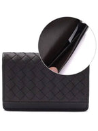 Bottega Veneta Intrecciato Flap Card Wallet Espresso