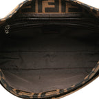 Fendi Zucca Canvas Leather Shoulder Bag