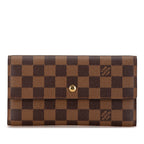 Louis Vuitton Damier Portefeuille International Long Wallet N61215 Brown PVC Leather