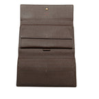 Louis Vuitton Damier Portefeuille International Long Wallet N61215 Brown PVC Leather