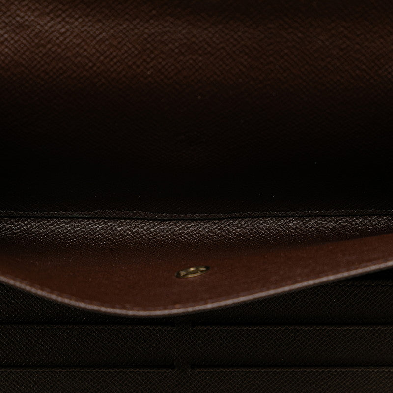 Louis Vuitton Damier Portefeuille International Long Wallet N61215 Brown PVC Leather