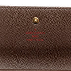 Louis Vuitton Damier Portefeuille International Long Wallet N61215 Brown PVC Leather