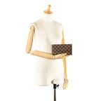 Louis Vuitton Damier Portefeuille International Long Wallet N61215 Brown PVC Leather
