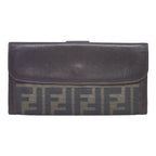 Fendi Zucca Canvas & Leather Bifold Long Wallet - '10s
