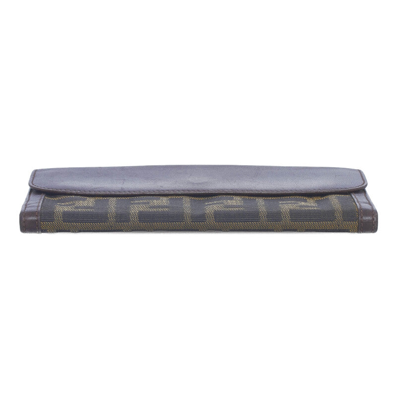 Fendi Zucca Canvas & Leather Bifold Long Wallet - '10s