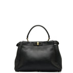 Fendi Peekaboo Handbag 8BN290 Black Leather