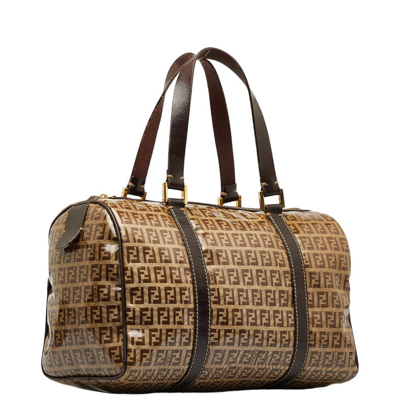 Fendi Zucchino Brown PVC Leather Handbag