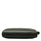 Fendi Diagonal Shoulder Bag C14027 Black Leather Women's