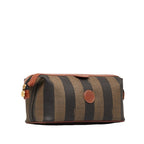 Fendi Pequin PVC Leather Pouch Clutch