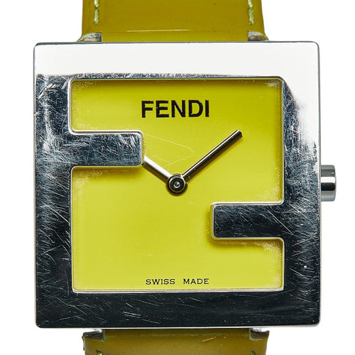 Fendi FF Logo Quartz Watch Stainless Steel Enamel