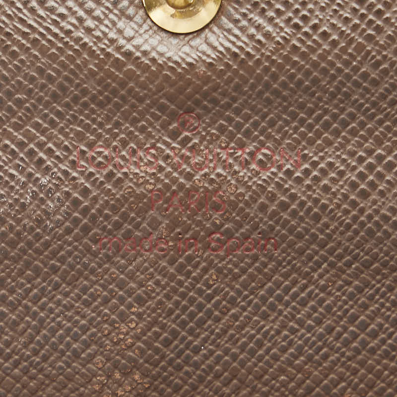 Louis Vuitton Damier Portefeuille Sarah Long Wallet N61734 Brown PVC Leather in New Condition