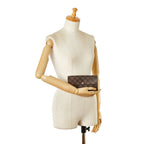 Louis Vuitton Damier Portefeuille Sarah Long Wallet N61734 Brown PVC Leather in New Condition