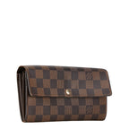 Louis Vuitton Damier Portefeuille Sarah Long Wallet N61734 Brown PVC Leather in New Condition