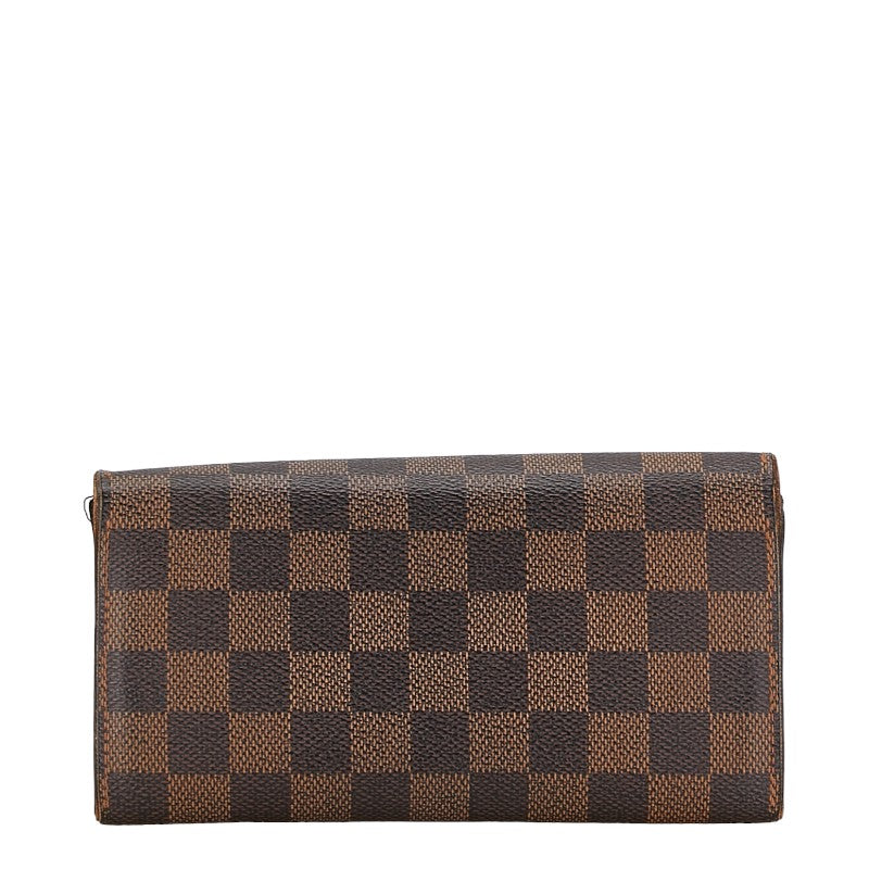 Louis Vuitton Damier Portefeuille Sarah Long Wallet N61734 Brown PVC Leather in New Condition
