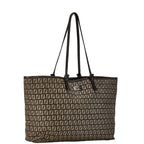 Fendi Zucchino Tote Bag Canvas Leather