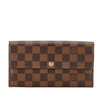 Louis Vuitton Damier Portefeuille Sarah Long Wallet N61734 Brown PVC Leather in New Condition