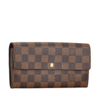 Louis Vuitton Damier Portefeuille Sarah Long Wallet N61734 Brown PVC Leather in New Condition