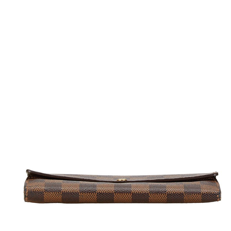 Louis Vuitton Damier Portefeuille Sarah Long Wallet N61734 Brown PVC Leather in New Condition