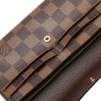 Louis Vuitton Damier Portefeuille Sarah Long Wallet N61734 Brown PVC Leather in New Condition