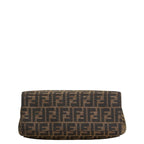 Fendi Zucca Canvas Leather Tote Bag