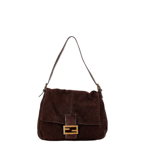 Fendi Velour Leather Mamma Bucket Shoulder Bag