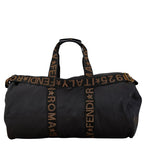Fendi Nylon Leather Logo Boston Bag 2WAY