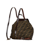 Fendi Zucca Canvas Leather Backpack 15980