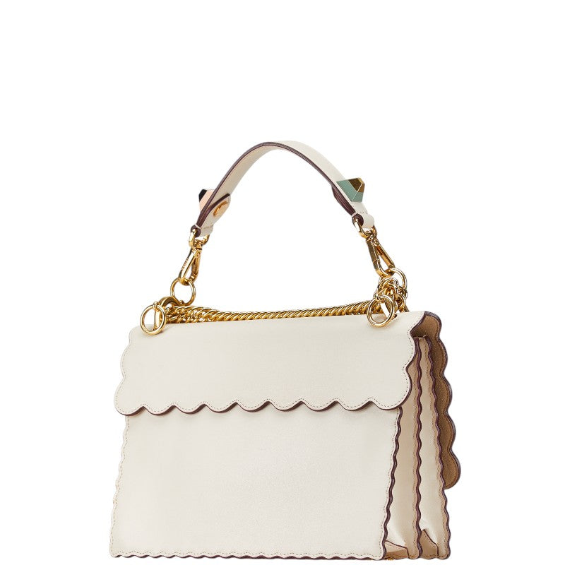 Fendi Kan I Chain Leather Handbag 8BT283