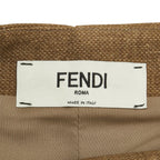 Fendi Wool Silk Mini Skirt Beige White