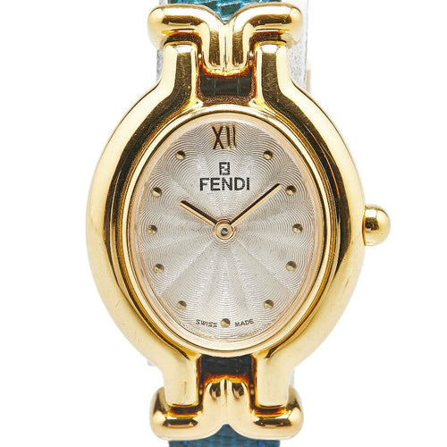 Fendi 640L Quartz Watch Stainless Steel Leather