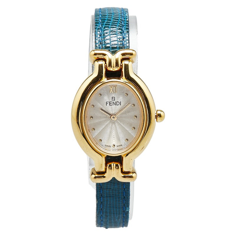 Fendi 640L Quartz Watch Stainless Steel Leather
